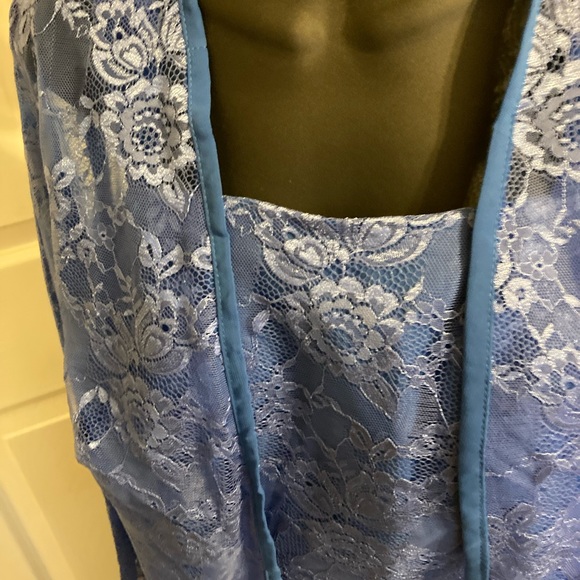 Blue chiffon/lace dressy ensemble sz 16 nwt - Picture 4 of 7